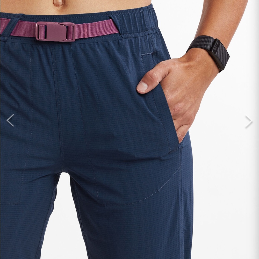 Title Nine Aero Tech Pants XL 16 Navy UPF 50 Hiking Travel Quick Dry - Picture 11 of 12